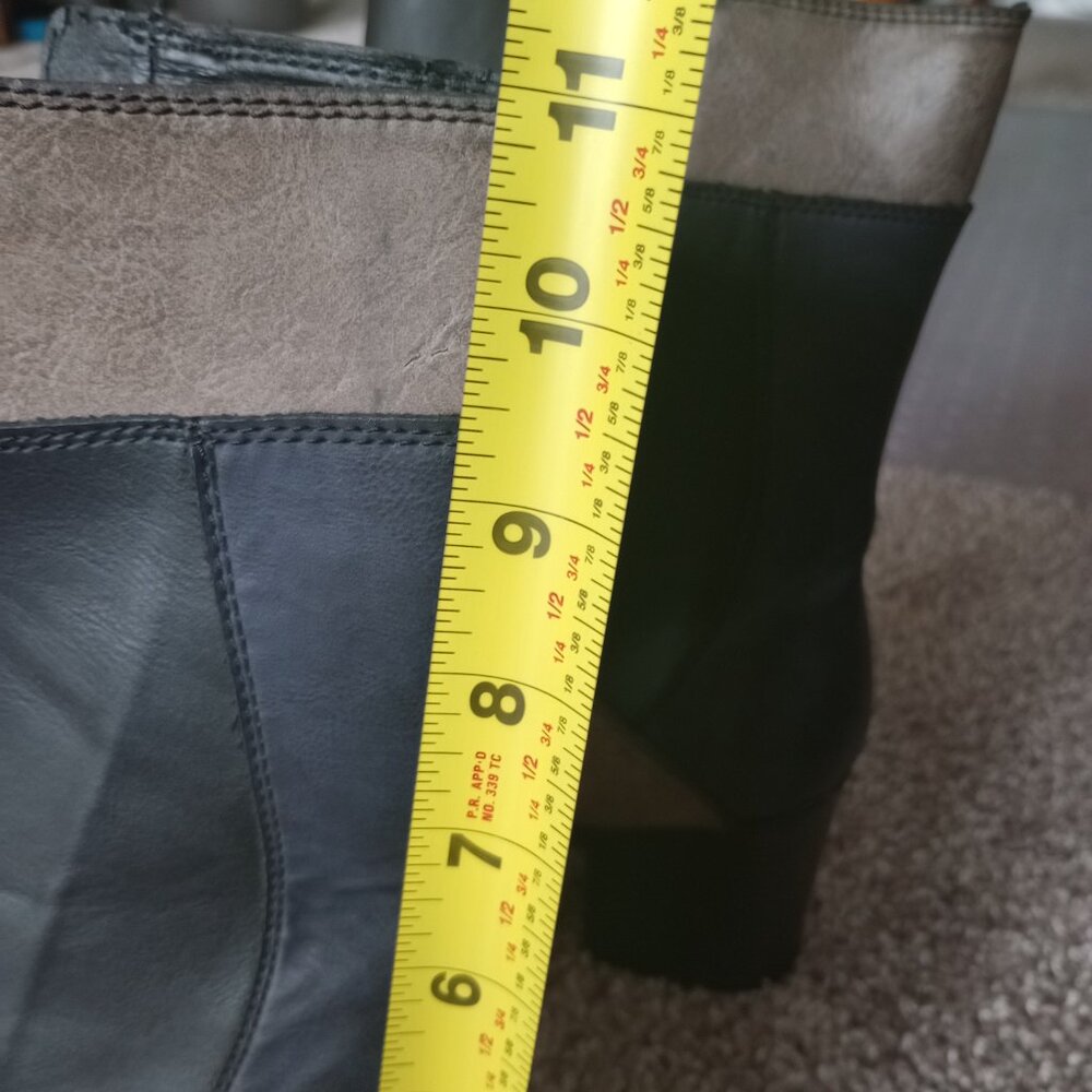 Metaphor Sienna Chunky Patchwork Ankle Boots Size… - image 5